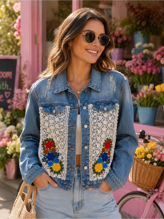 Jessica Simpson Jackets & Blazers - Jessica Simpson Light Blue Denim Shirt Jacket